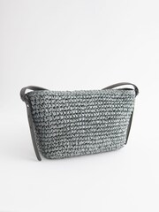 Blue Straw Cross-Body Bag - Image 6 of 9