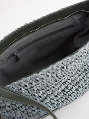 Blue Straw Cross-Body Bag - Image 7 of 9
