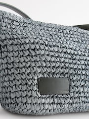 Blue Straw Cross-Body Bag - Image 8 of 9
