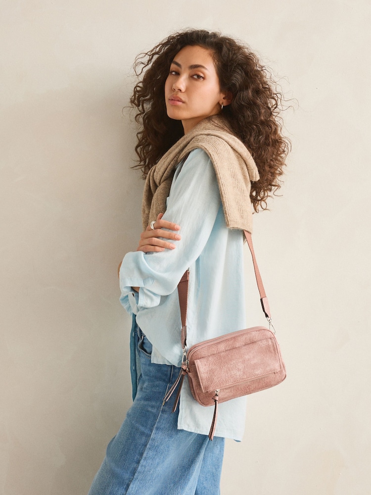 Pink Utility Wash Cross-Body Bag - Image 1 of 9