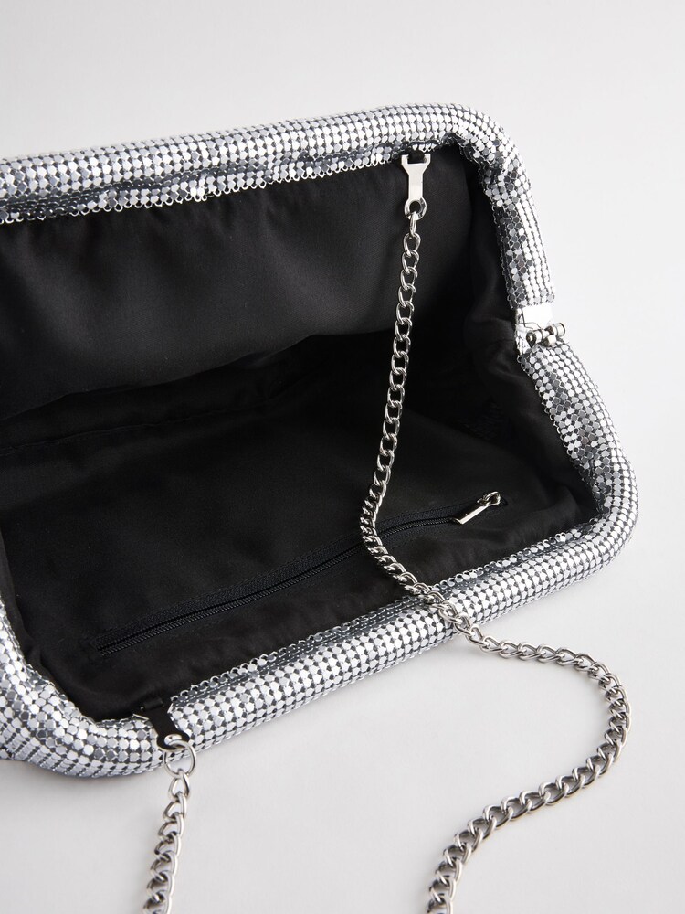 Silver Chainmail Clutch Bag - Image 8 of 8