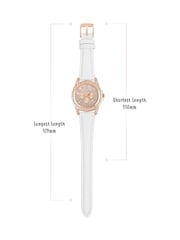Peers Hardy Girls Tikkers PU Strap Stone Set Case with Glitter Dial White Watch - Image 5 of 6