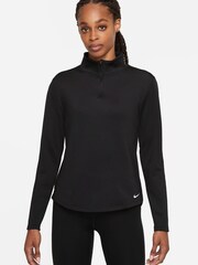 črna - Nike Therma-Fit Half-Zip dolg rokav; Tekaška majica z dolgimi rokavi - Slika 1 iz 5