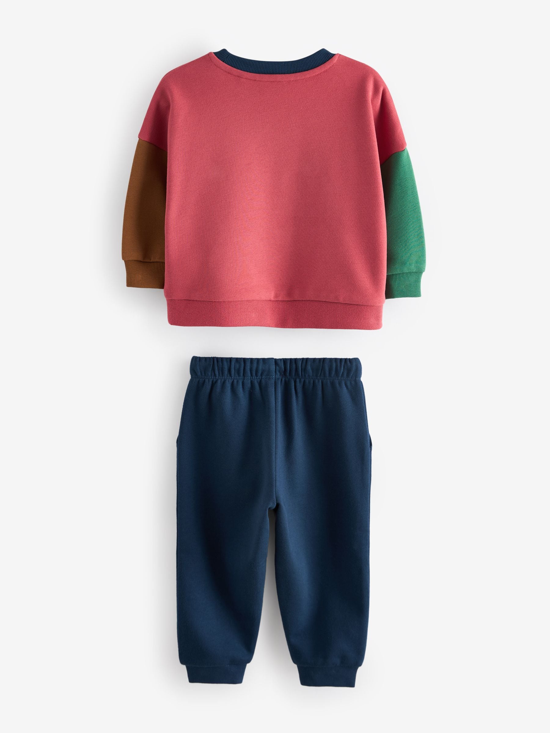 Buy Red Blue Dinosaur Printed Colourblock Sweatshirt and Joggers Set 3mths 7yrs from Next USA
