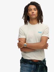 Superdry Lightning Grey Blue Vintage Embroidered 100% Cotton T-Shirt - Image 1 of 5