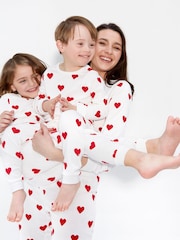 Petit Bateau White Heart 100% Cotton Pyjamas - Image 2 of 7
