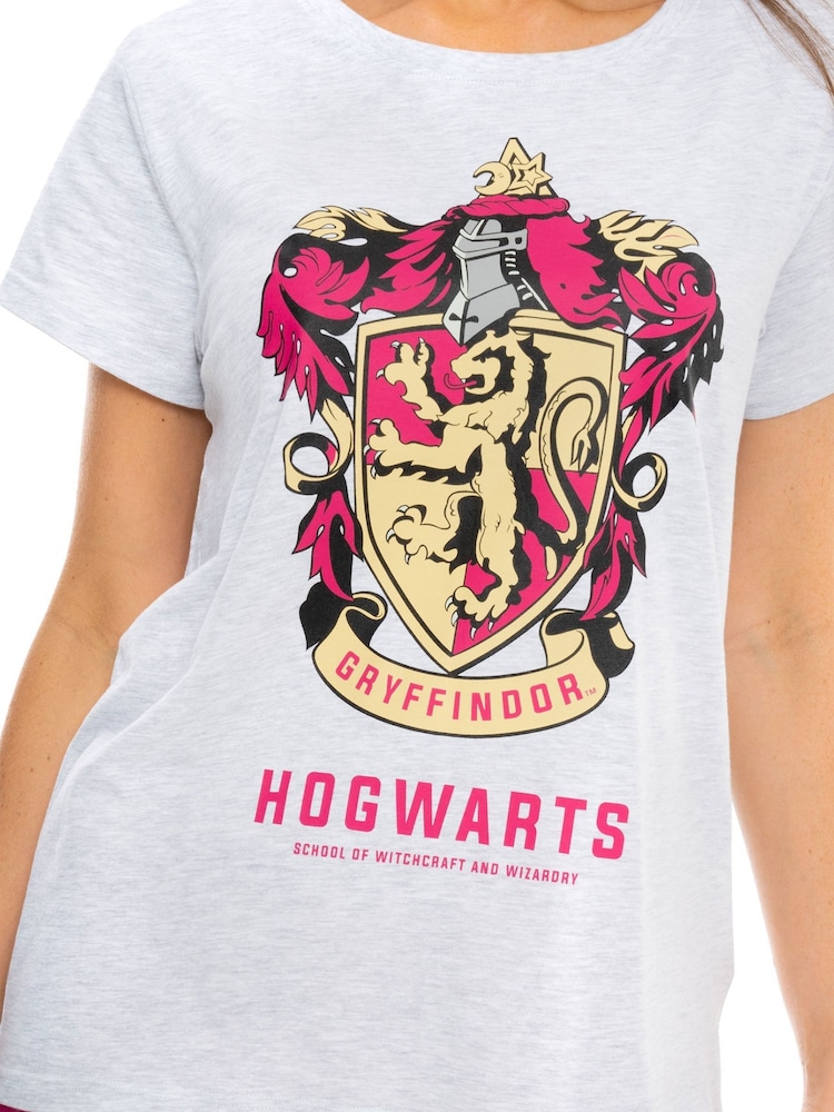 Character White/Pink Harry Potter Short Sleeve 100% Cotton Pyjamas - Image 2 of 2