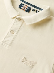 Superdry Destroy Chalk White Vint Destroy 100% Cotton Polo Shirt - Image 4 of 4