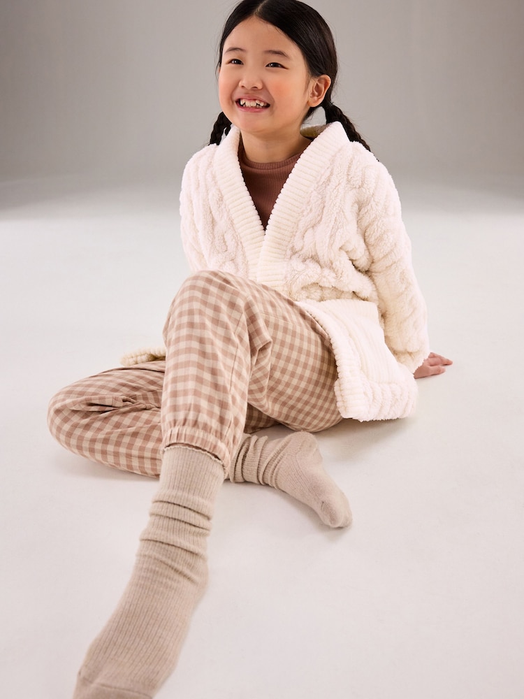 Creme - Strickjacke mit Zopfmuster (3-16 J.) - Bild 2 von 7