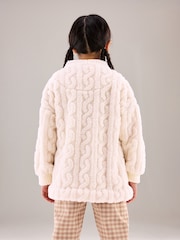 Creme - Strickjacke mit Zopfmuster (3-16 J.) - Bild 4 von 7