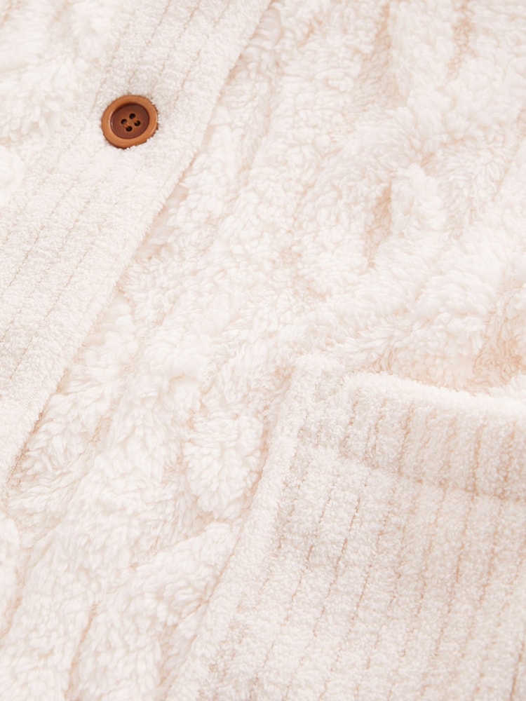 Creme - Strickjacke mit Zopfmuster (3-16 J.) - Bild 7 von 7