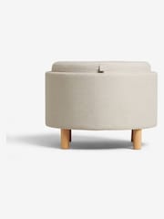 Contemporary Tweed Natural Ashton Storage Stool - Image 1 of 7