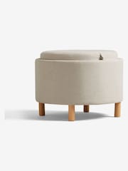 Contemporary Tweed Natural Ashton Storage Stool - Image 2 of 7