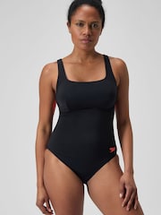 Speedo Black Flex Band Womens Swimsuit With Built In Swim Bra - Image 1 of 9