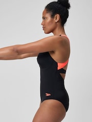 Speedo Black Flex Band Womens Swimsuit With Built In Swim Bra - Image 4 of 9