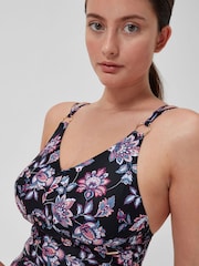 Speedo Black Printed Womens Shaping Strappy 1 Piece Swimsuit - Image 5 of 9