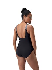 Speedo Black Shaping Womens ContourEclipse Printed Swimsuit - Image 2 of 7