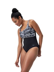 Speedo Black Shaping Womens ContourEclipse Printed Swimsuit - Image 3 of 7