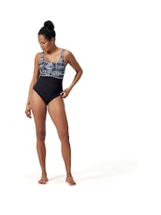 Speedo Black Shaping Womens ContourEclipse Printed Swimsuit - Image 4 of 7