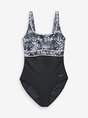 Speedo Black Shaping Womens ContourEclipse Printed Swimsuit - Image 7 of 7