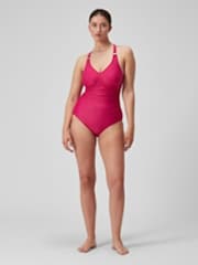 Speedo Pink Womens Shaping V-Neck 1 Piece Swimsuit - Image 4 of 7