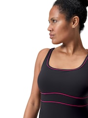 Speedo – ContourEclipse – figurformender Badeanzug für Damen, Schwarz - Bild 3 von 7