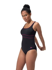 Speedo – ContourEclipse – figurformender Badeanzug für Damen, Schwarz - Bild 4 von 7