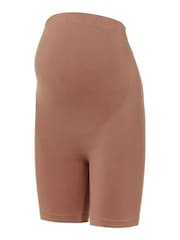 Mamalicious Brown High Waisted Over the Bump Cycling Shorts - Image 6 of 6
