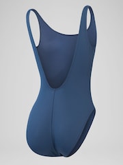 Speedo Blue Womens Textured Deep U-Back Swimsuit - Image 7 of 9