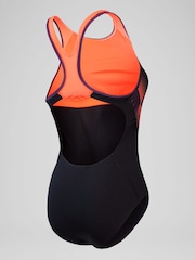 Speedo Black Placement Laneback Womens Swimsuit - Image 6 of 7