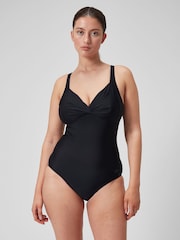 Speedo Black Shaping Womens Cross Knot 1 Piece Swimsuit - Image 1 of 8