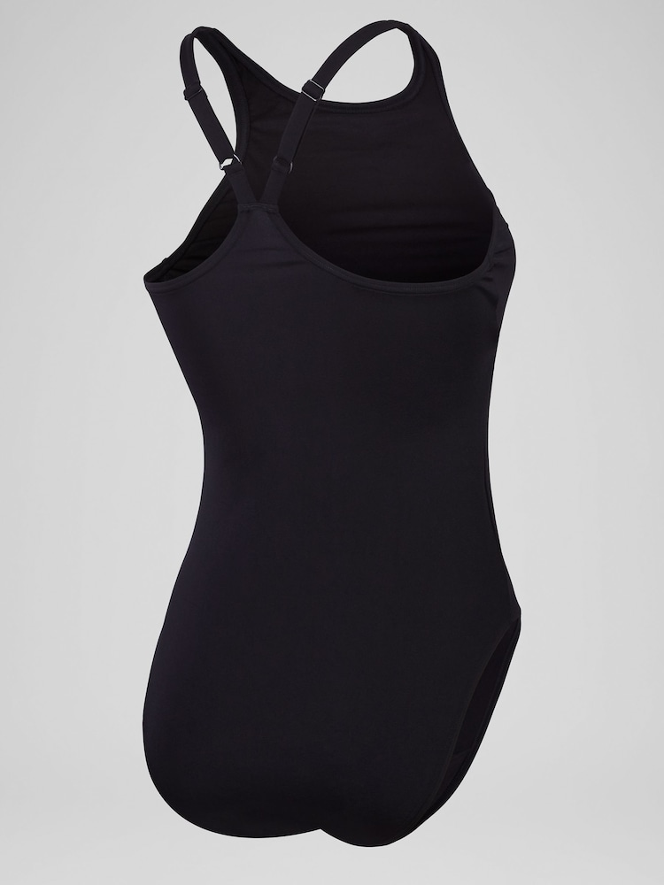 Speedo Black End+ V Back Longer Body Womens Swimsuit - Image 6 of 6