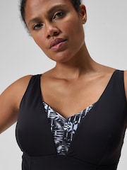 Speedo Black Printed Womens Shaping Opus Gem DD+ 1 Piece Swimsuit - Image 5 of 8