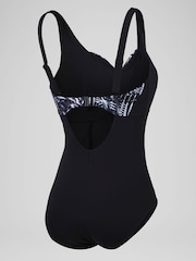 Speedo Black Printed Womens Shaping Opus Gem DD+ 1 Piece Swimsuit - Image 7 of 8