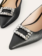 Boden Black Jewelled Buckle Flats Shoes - Image 3 of 3