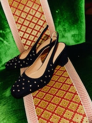 Boden Black Slingback Mid-Heel Pumps - Image 5 of 5