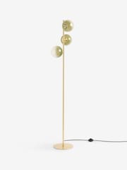 MADE.COM Brass/Green Ombre Globe Floor Lamp - Image 4 of 5