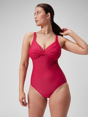Speedo Damen 1-teiliger, figurformender Badeanzug mit Knotendetail - Bild 1 von 7