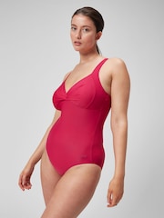 Speedo Damen 1-teiliger, figurformender Badeanzug mit Knotendetail - Bild 3 von 7