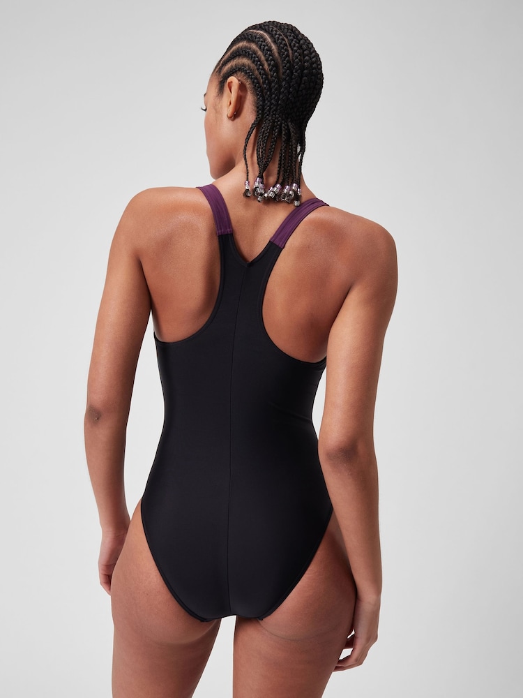 Speedo Black HyperBoom Splice Racerback Womens Swimsuit - Image 2 of 7