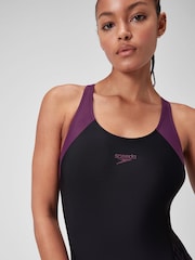 Speedo Black HyperBoom Splice Racerback Womens Swimsuit - Image 4 of 7