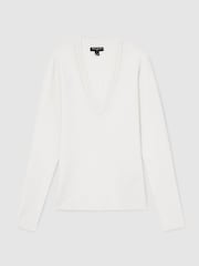 Atelier Silk-Blend Knit V-Neck Jumper - Image 2 of 6