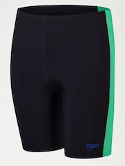 Speedo Boys Colourblock Rash Top and Jammer Black Set - Image 4 of 6