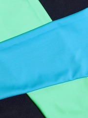 Speedo Boys Colourblock Rash Top and Jammer Black Set - Image 5 of 6
