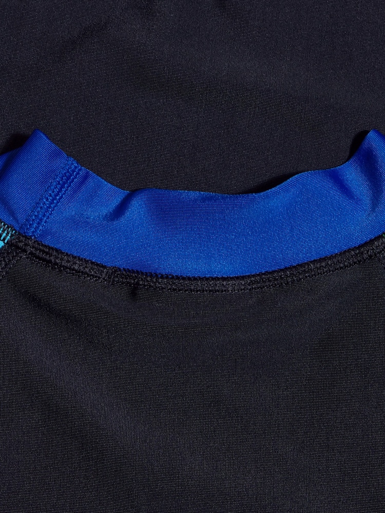 Speedo Boys Colourblock Rash Top and Jammer Black Set - Image 6 of 6