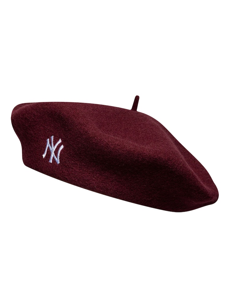 New Era Red Wool Script New York Yankees Beret - Image 1 of 5