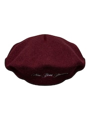 New Era Red Wool Script New York Yankees Beret - Image 5 of 5