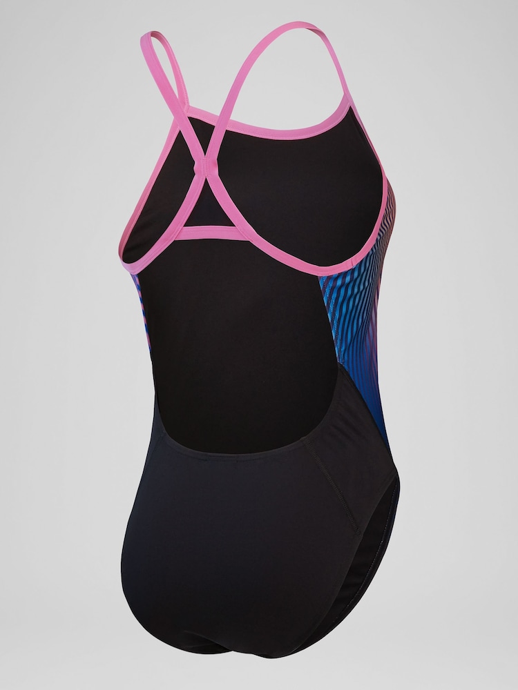 Speedo Black Placement Digital Turnback Womens Swimsuit - Image 5 of 5