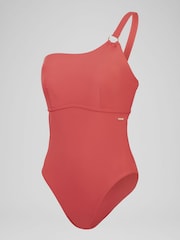 Speedo Red Womens Shaping Asymmetric 1 Piece Swimsuit - Image 5 of 7