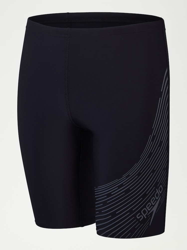 Speedo Boys Medley Logo Jammer Black Swim Shorts - Image 1 of 5